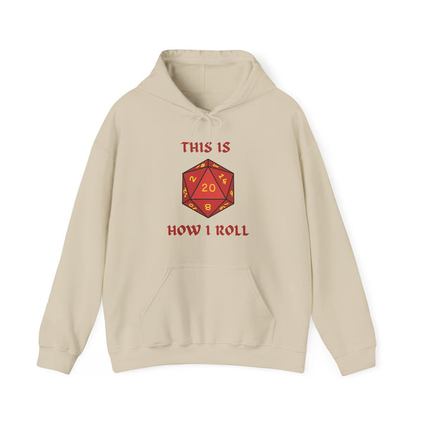 This Is How I Roll Red And Gold D20 Die Unisex Graphic Hoodie