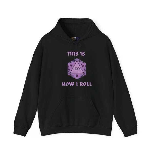 This Is How I Roll Violet D20 Die Unisex Graphic Hoodie