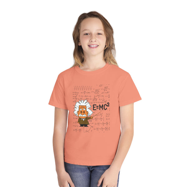Einstein Cartoon E=MC2 Kids Unisex Graphic Tee