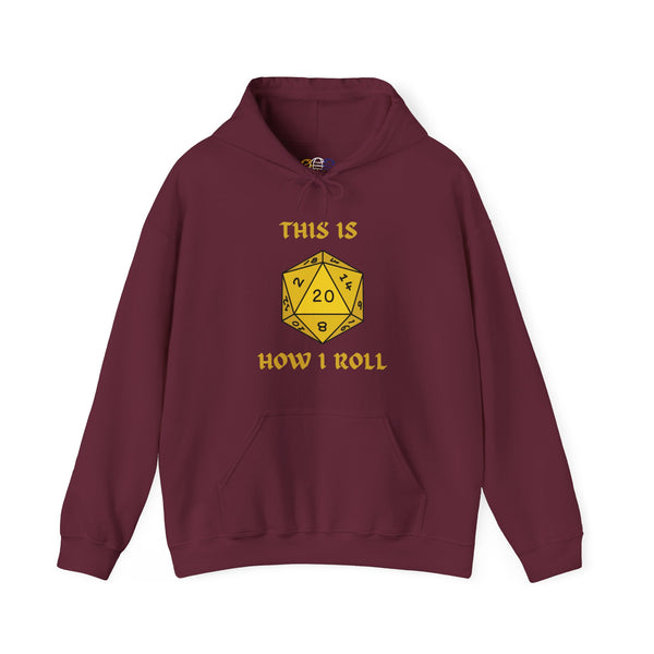 This Is How I Roll Yellow D20 Die Unisex Graphic Hoodie