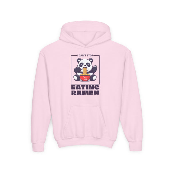 I Can’t Stop Eating Ramen Panda Kids Unisex Graphic Hoodie