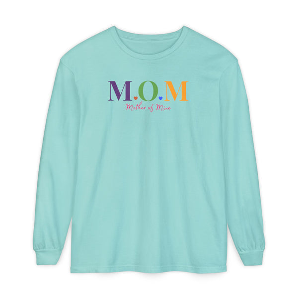 MOM Mother of Mine Colorful Acronym Women's Long Sleeve Shirt