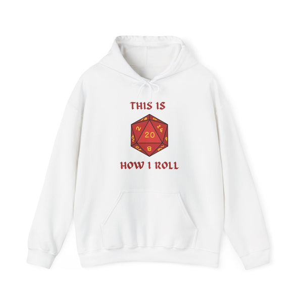 This Is How I Roll Red And Gold D20 Die Unisex Graphic Hoodie
