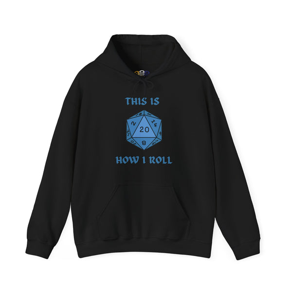 This Is How I Roll Light Blue D20 Die Unisex Graphic Hoodie