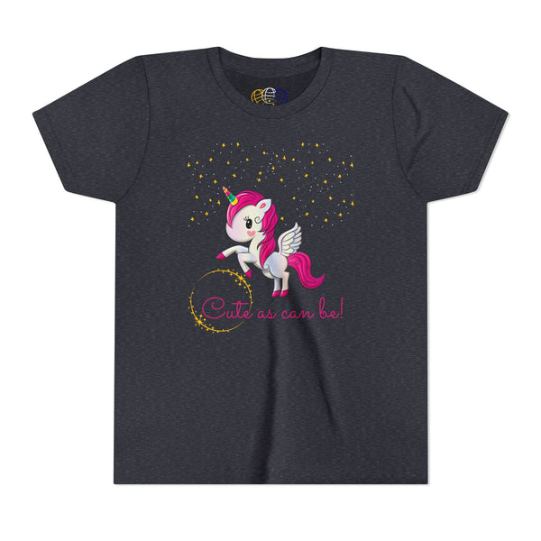 Cute As Can Be Unicorn Girls Graphic Tee