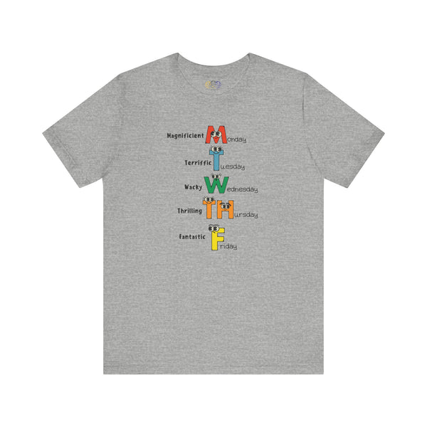 School Days Of The Week Characters Women's T-Shirt