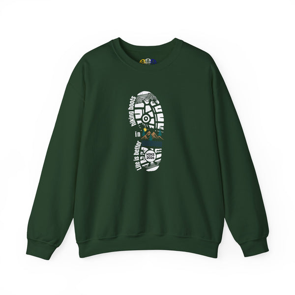 Life is Better In Hiking Boots Men’s Graphic Sweatshirt