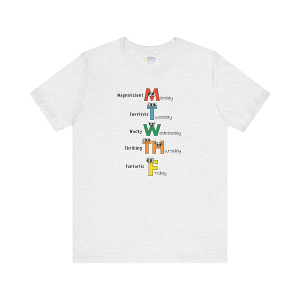 School Days Of The Week Characters Women's T-Shirt