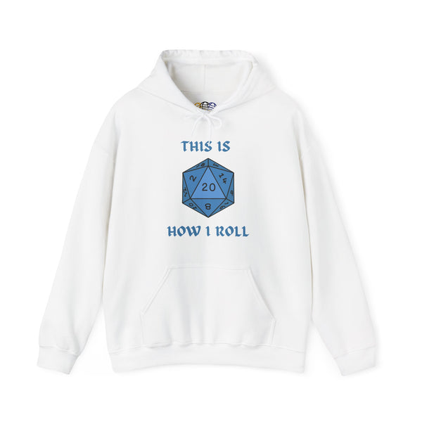 This Is How I Roll Light Blue D20 Die Unisex Graphic Hoodie