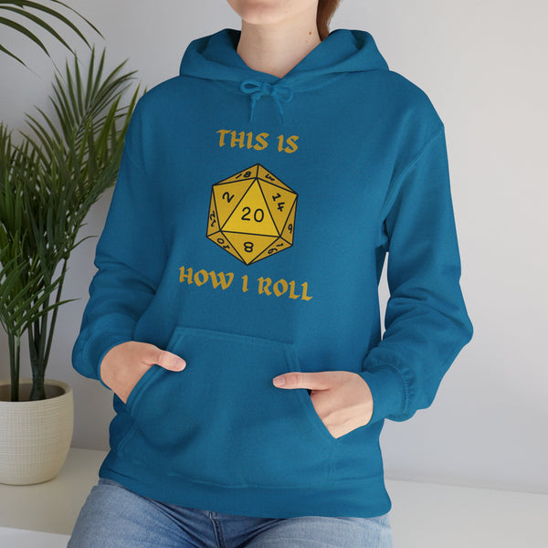 This Is How I Roll Yellow D20 Die Unisex Graphic Hoodie