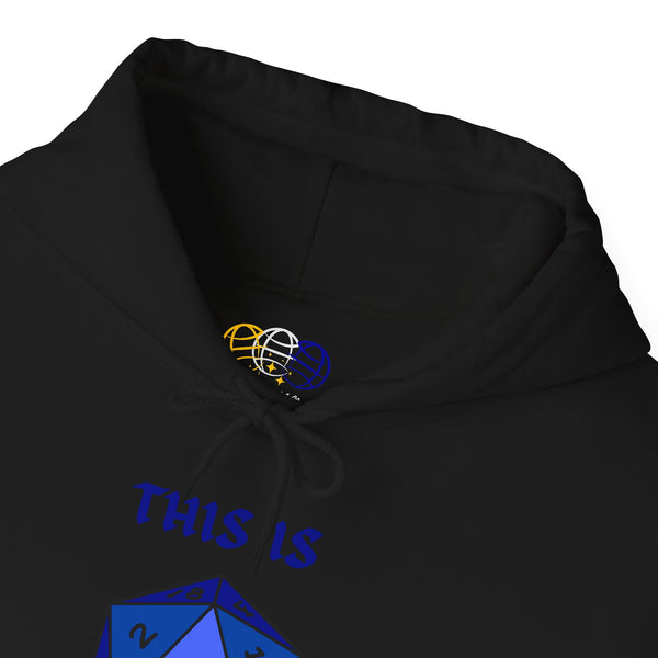 This Is How I Roll Blue D20 Die Unisex Graphic Hoodie