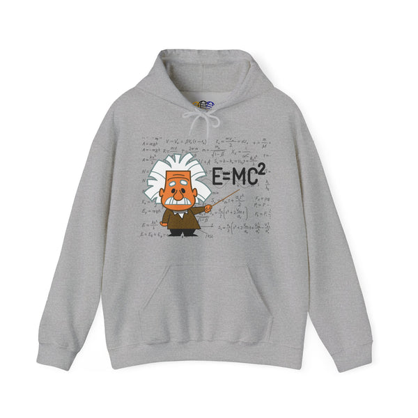 Einstein Cartoon E=MC2 Adult Unisex Graphic Hoodie