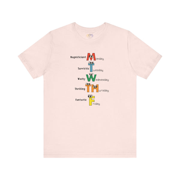 School Days Of The Week Characters Women's T-Shirt