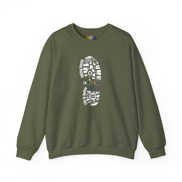 Life is Better In Hiking Boots Men’s Graphic Sweatshirt