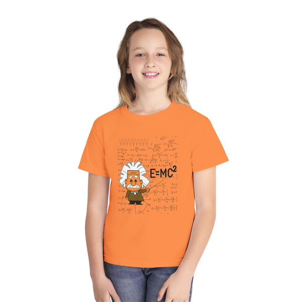 Einstein Cartoon E=MC2 Kids Unisex Graphic Tee