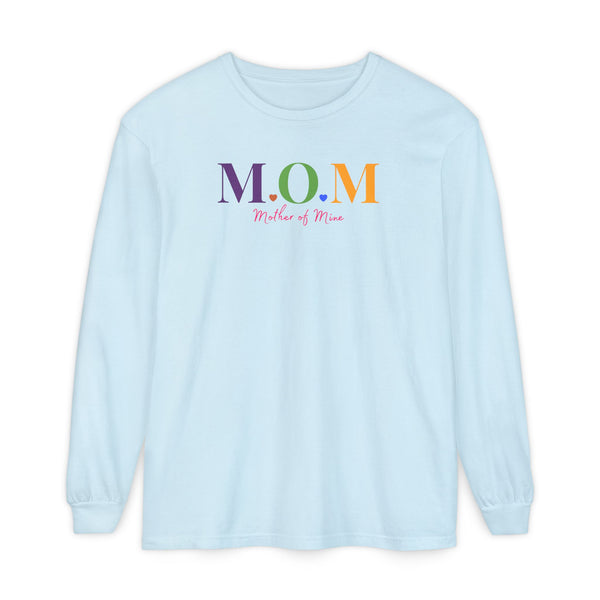 MOM Mother of Mine Colorful Acronym Women's Long Sleeve Shirt