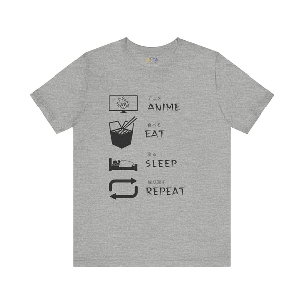 Anime, Eat, Sleep, Repeat Anime Men's Graphic T-Shirt