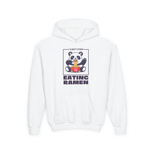 I Can’t Stop Eating Ramen Panda Kids Unisex Graphic Hoodie