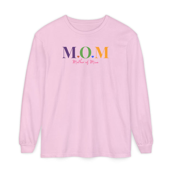 MOM Mother of Mine Colorful Acronym Women's Long Sleeve Shirt