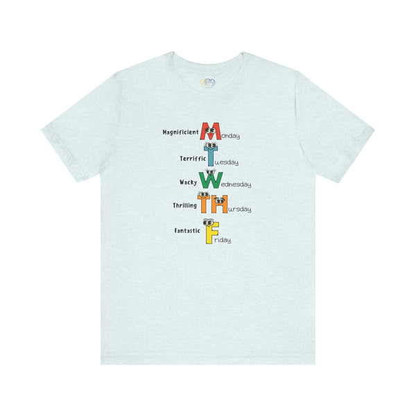 School Days Of The Week Characters Women's T-Shirt