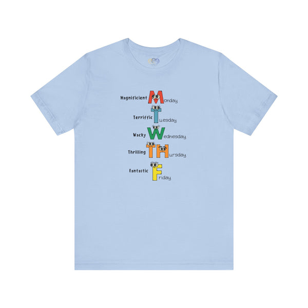 School Days Of The Week Characters Women's T-Shirt