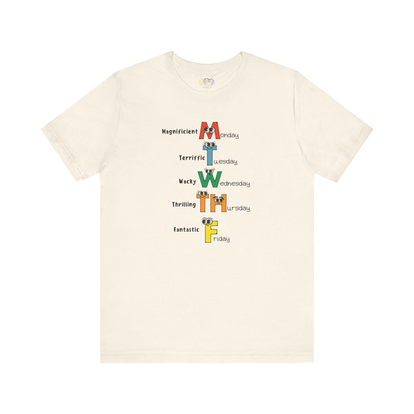 School Days Of The Week Characters Women's T-Shirt