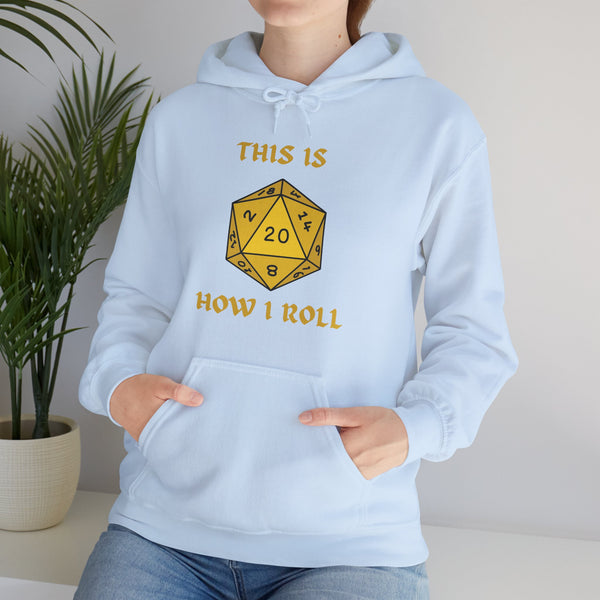 This Is How I Roll Yellow D20 Die Unisex Graphic Hoodie