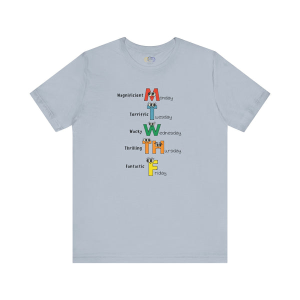 School Days Of The Week Characters Women's T-Shirt