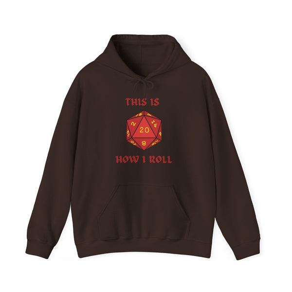 This Is How I Roll Red And Gold D20 Die Unisex Graphic Hoodie