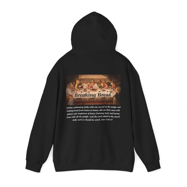 Breaking Bread Men’s Double Sided Graphic Hoodie