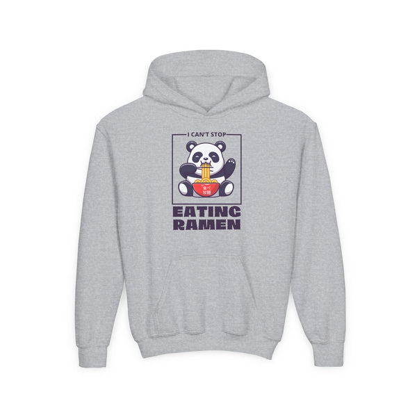 I Can’t Stop Eating Ramen Panda Kids Unisex Graphic Hoodie