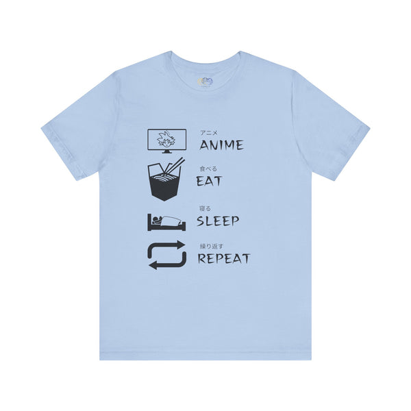 Anime, Eat, Sleep, Repeat Anime Men's Graphic T-Shirt