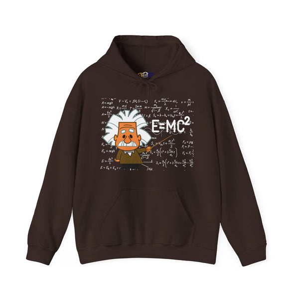 Einstein Cartoon E=MC2 Adult Unisex Graphic Hoodie