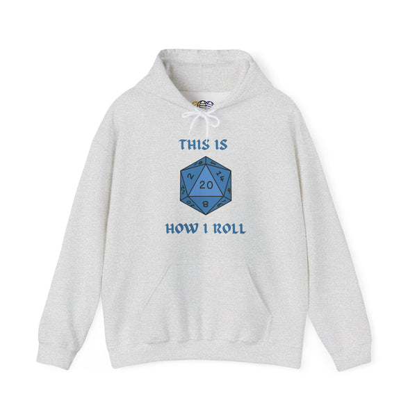 This Is How I Roll Light Blue D20 Die Unisex Graphic Hoodie