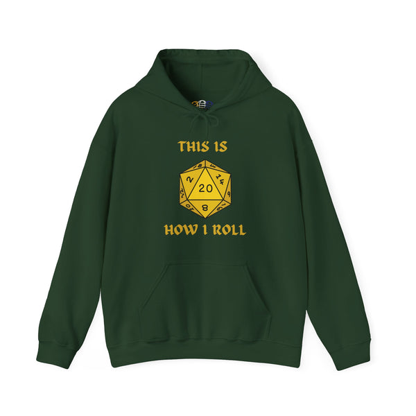 This Is How I Roll Yellow D20 Die Unisex Graphic Hoodie