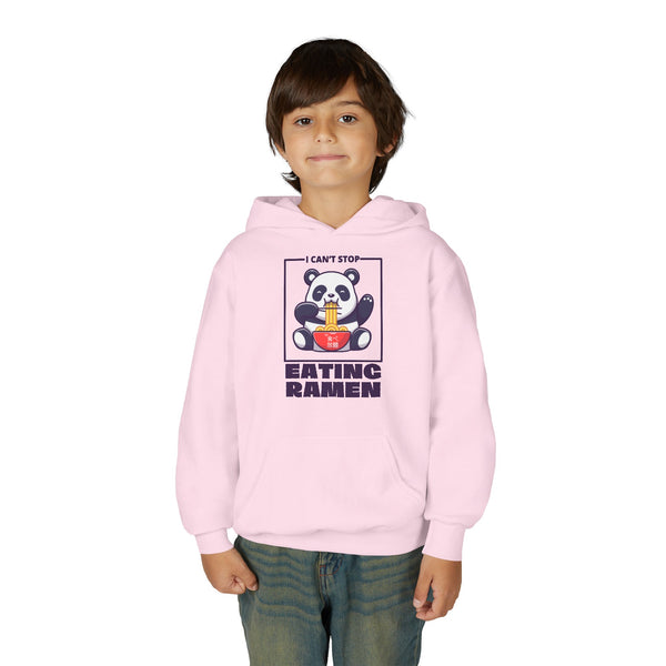 I Can’t Stop Eating Ramen Panda Kids Unisex Graphic Hoodie