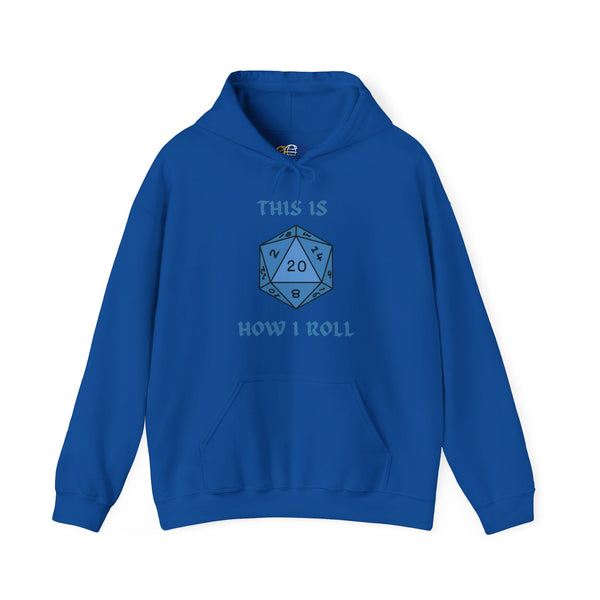 This Is How I Roll Light Blue D20 Die Unisex Graphic Hoodie