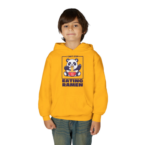 I Can’t Stop Eating Ramen Panda Kids Unisex Graphic Hoodie