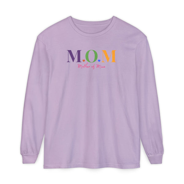 MOM Mother of Mine Colorful Acronym Women's Long Sleeve Shirt