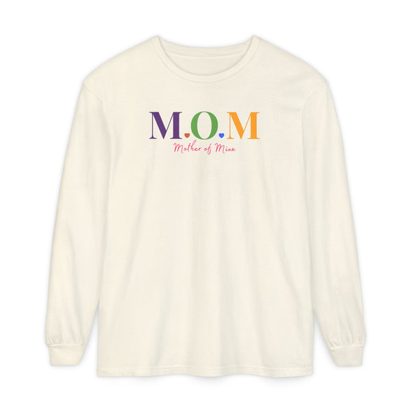 MOM Mother of Mine Colorful Acronym Women's Long Sleeve Shirt