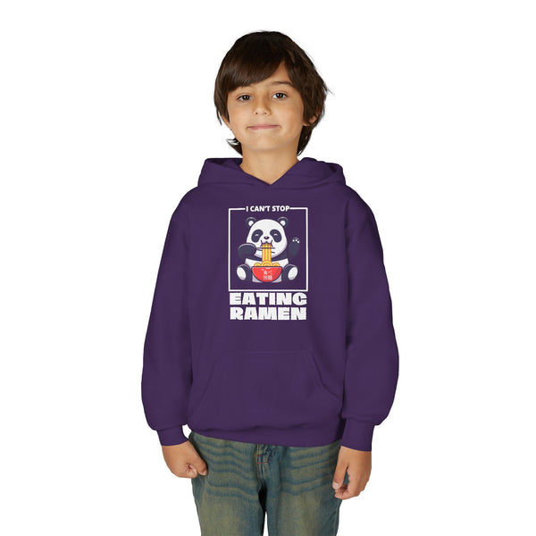I Can’t Stop Eating Ramen Panda Kids Unisex Graphic Hoodie
