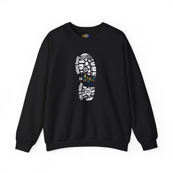 Life is Better In Hiking Boots Men’s Graphic Sweatshirt