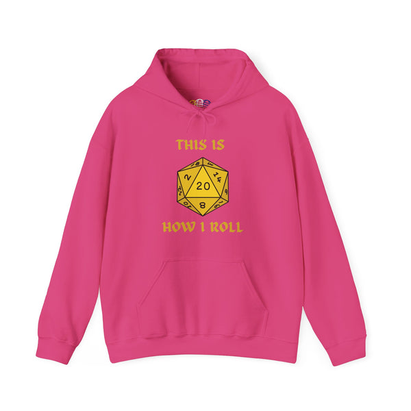 This Is How I Roll Yellow D20 Die Unisex Graphic Hoodie