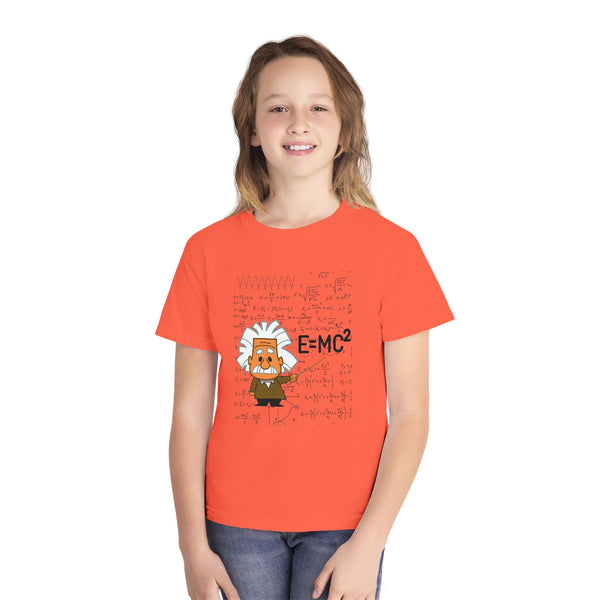 Einstein Cartoon E=MC2 Kids Unisex Graphic Tee