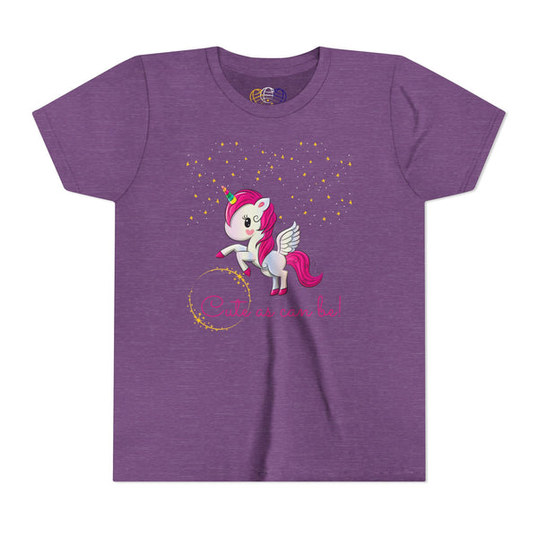 Cute As Can Be Unicorn Girls Graphic Tee