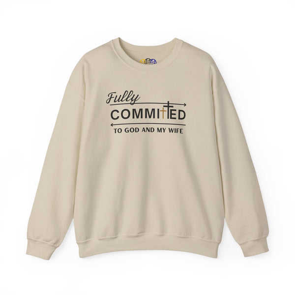 Fully Committed To God And My Wife  Men's Graphic Sweatshirt