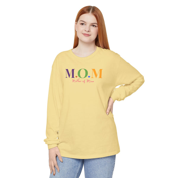 MOM Mother of Mine Colorful Acronym Women's Long Sleeve Shirt