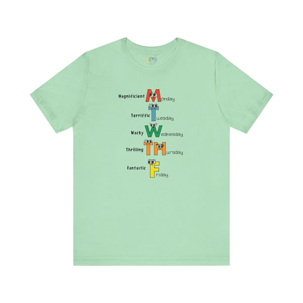 School Days Of The Week Characters Women's T-Shirt