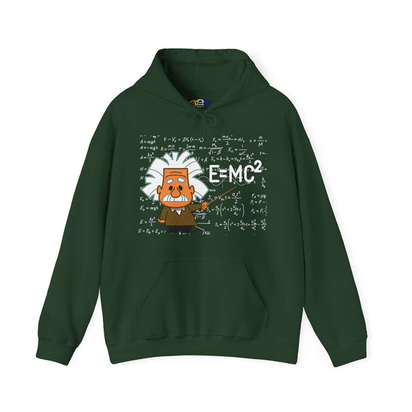 Einstein Cartoon E=MC2 Adult Unisex Graphic Hoodie
