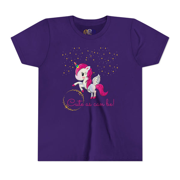 Cute As Can Be Unicorn Girls Graphic Tee